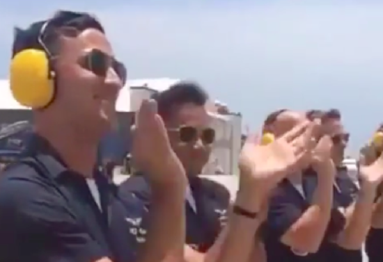 WATCH THE BLUE ANGELS GET A LOUD ROUSING OVATION BEFORE TAKEOFF - THE SITREP MILITARY BLOG