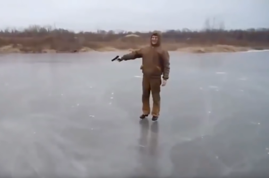 THIS IS WHAT HAPPENS WHEN YOU FIRE A GUN INTO A FROZEN POND - THE SITREP MILITARY BLOG